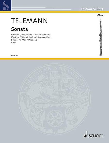 Sonata in E minor by Georg Philipp Telemann Oboe - Sheet Music