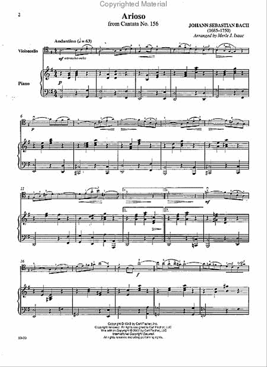 Arioso Piano Accompaniment scores gallery preview page 2