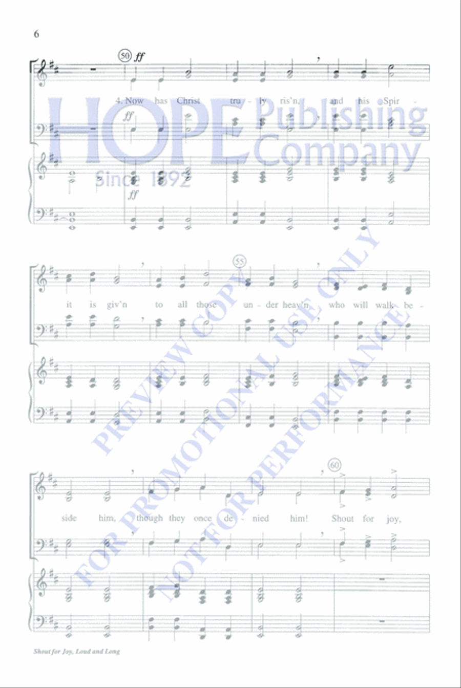 Shout for Joy, Loud and Long 4-Part scores gallery preview page 6
