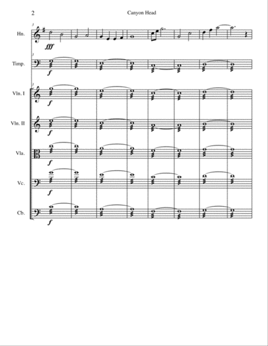 Canyon Head from Forgotten Lands Small Ensemble scores gallery preview page 2