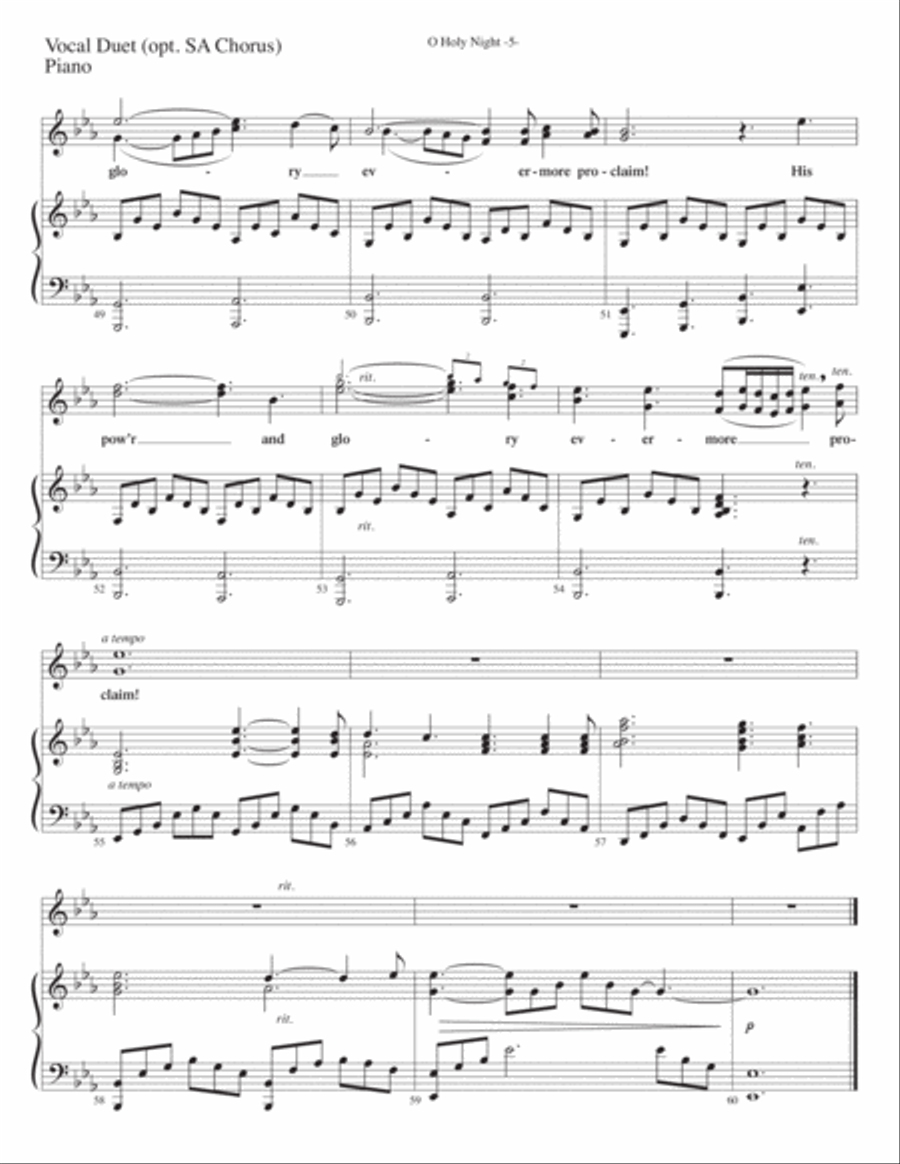 O Holy Night SA scores gallery preview page 5