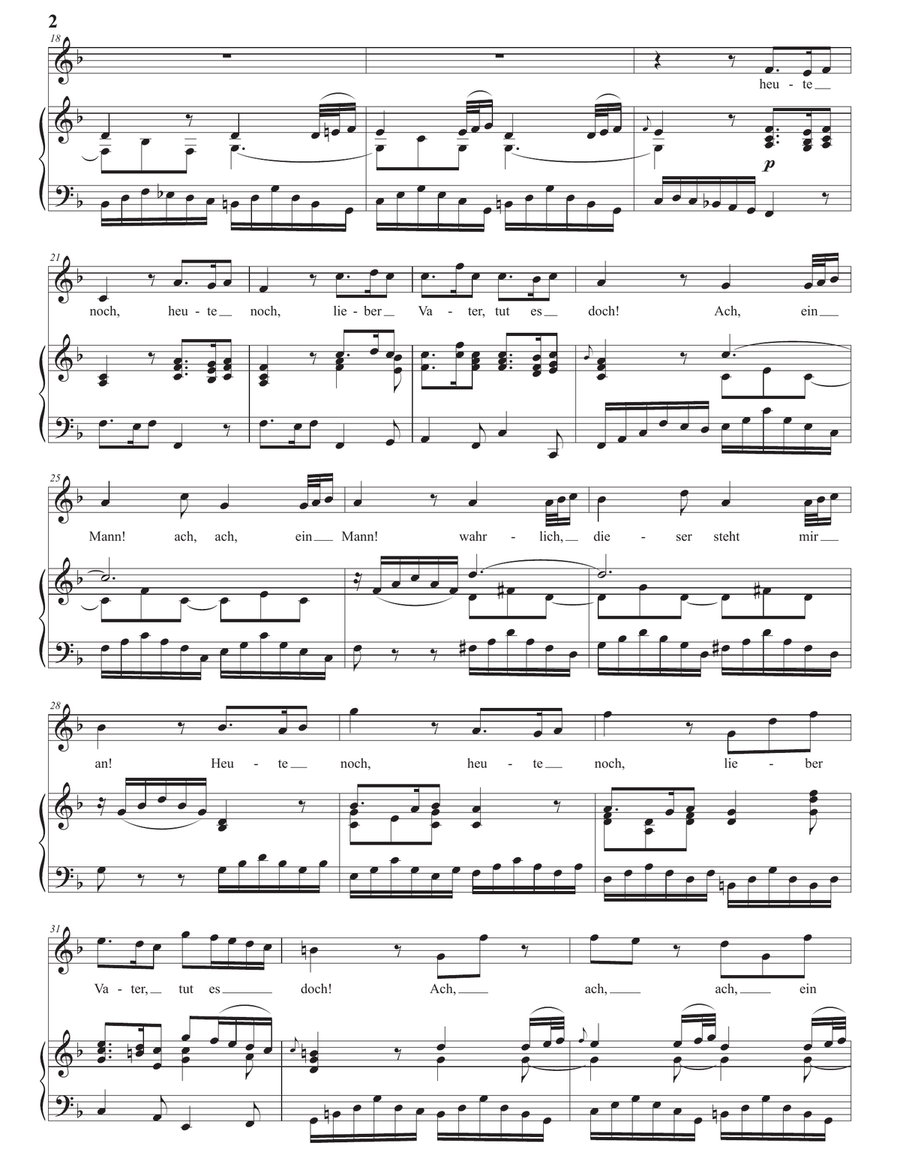 BACH: Heute noch, BWV 211 (transposed to F major) Voice scores gallery preview page 3