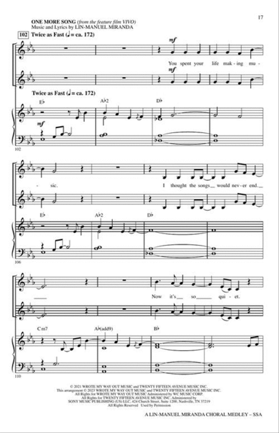 <br>Sheet music extract