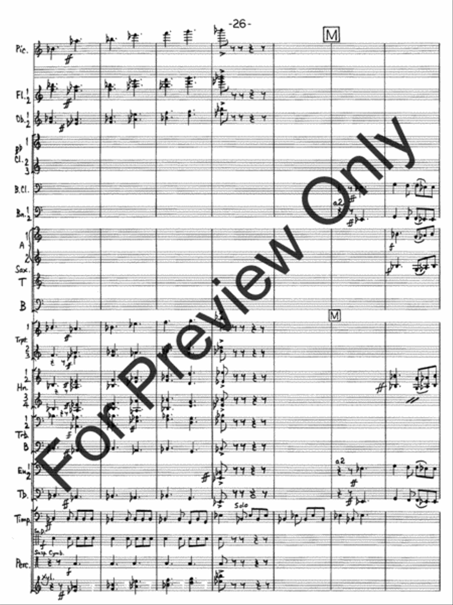 Hallelujah Fantasy Concert Band scores gallery preview page 29