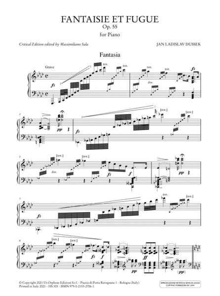 Fantaisie et Fugue Op. 55 for Piano. Critical Edition