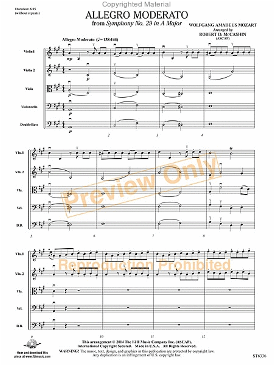 Allegro Moderato String Orchestra scores gallery preview page 24