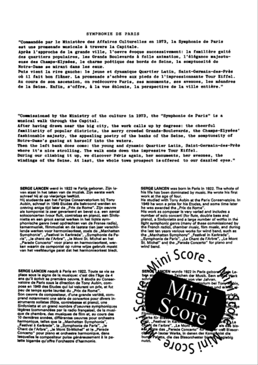 Symphonie de Paris Concert Band scores gallery preview page 30