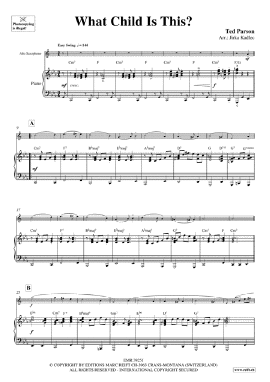 What Child Is This? What Child Is This? Alto Saxophone scores gallery preview page 3