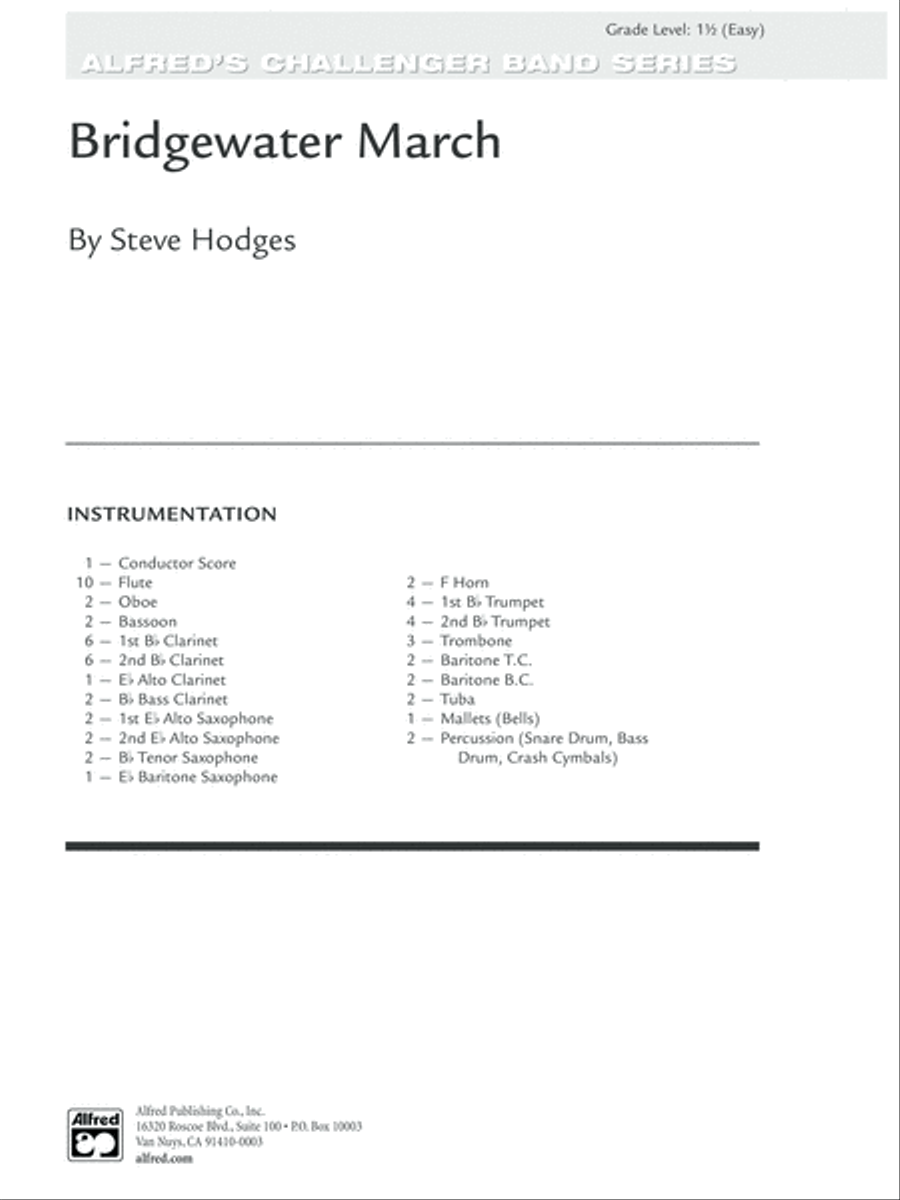 Bridgewater March: Score Concert Band scores gallery preview page 1