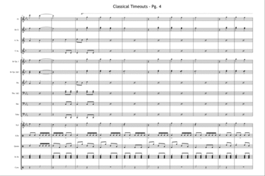 Classical Time Outs Marching Band scores gallery preview page 5