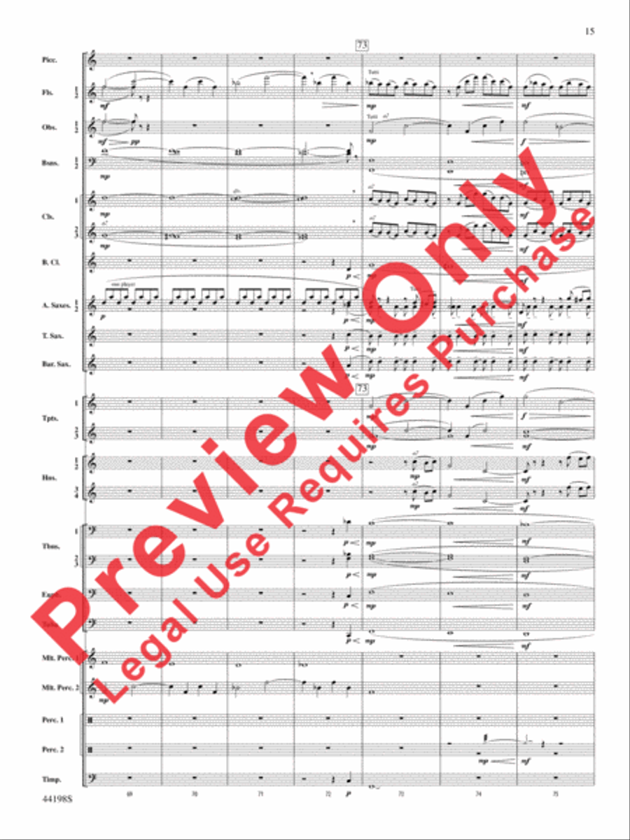 Afterlife Concert Band scores gallery preview page 16