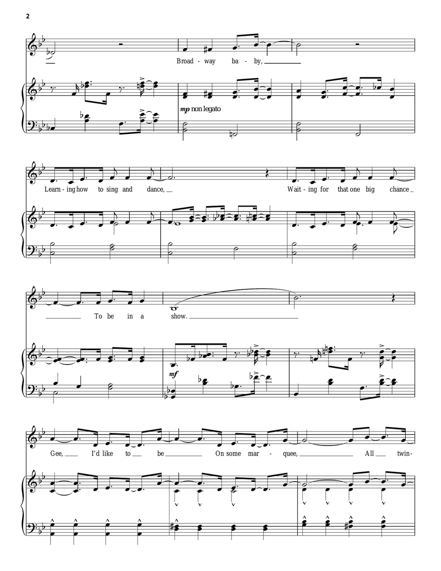 Broadway Baby Broadway Baby High Voice scores gallery preview page 2