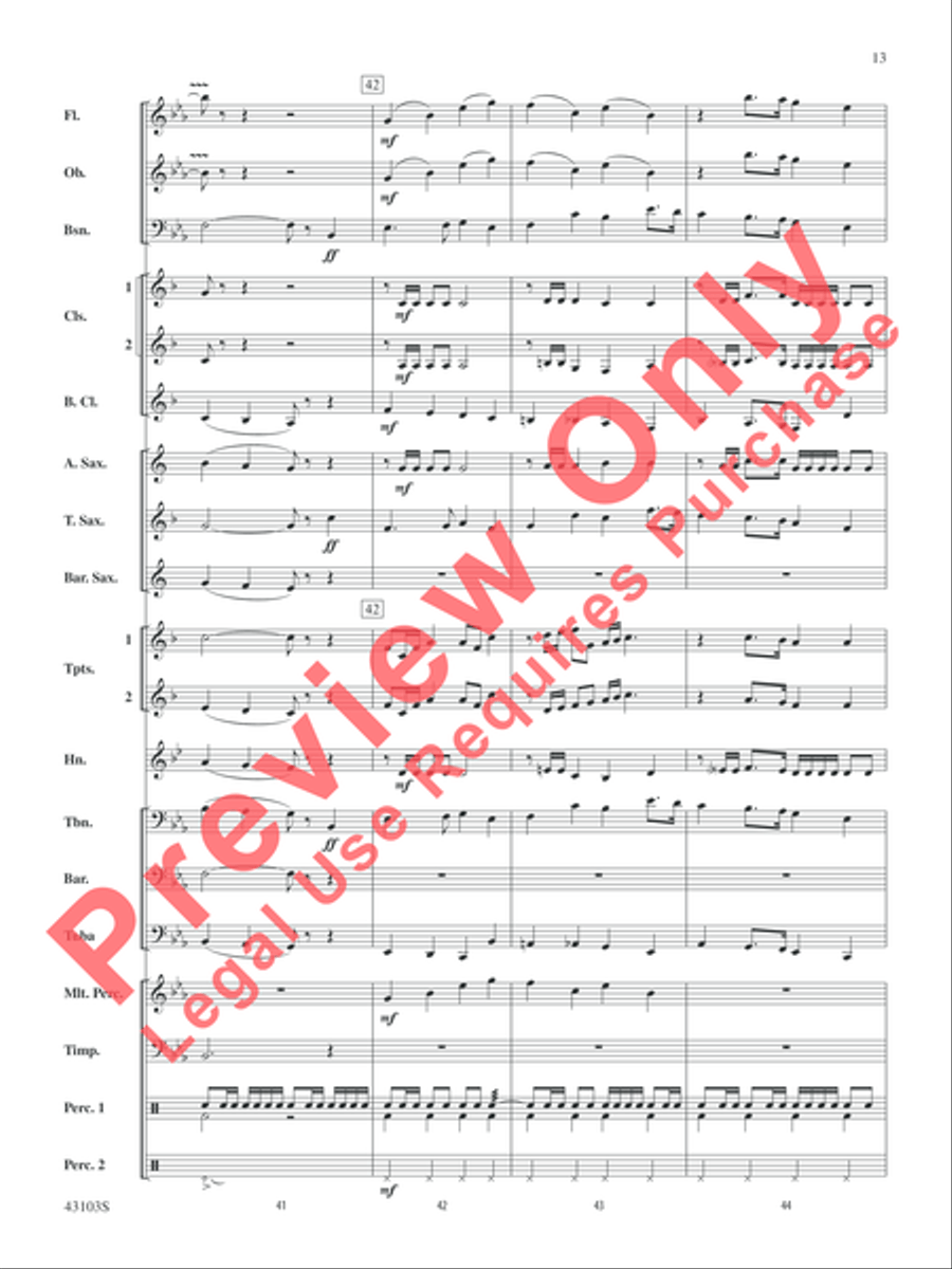 The Silver Quill Concert Band scores gallery preview page 13