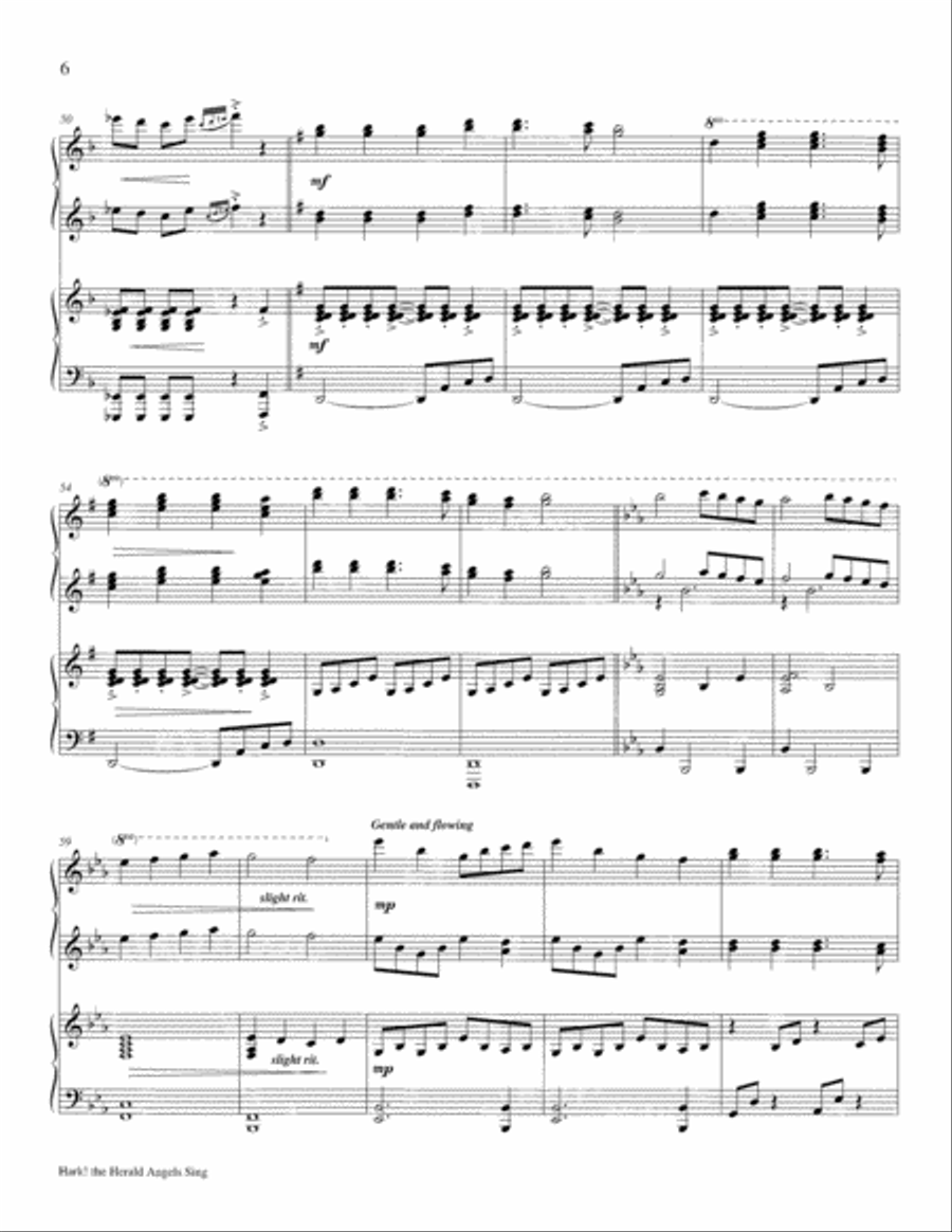 Hark! the Herald Angels Sing Piano Accompaniment scores gallery preview page 6