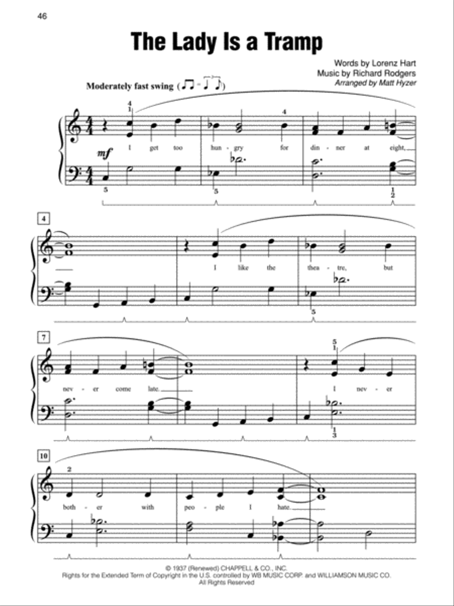 Simply Rodgers and Hart Easy Piano scores gallery preview page 2