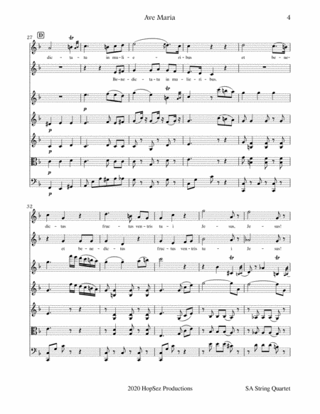 Ave Maria - SA String Quartet image number null