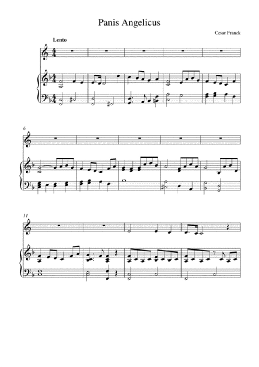 Panis Angelicus English Horn scores gallery preview page 1