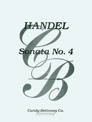 Book cover for Sonata No. 4 in C Major