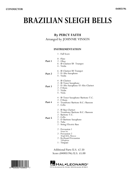 Brazilian Sleigh Bells - Conductor Score (Full Score)