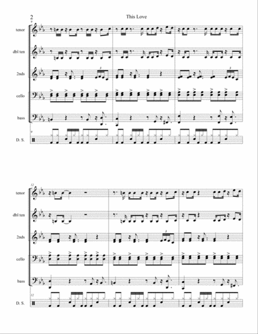 This Love Percussion Ensemble scores gallery preview page 2