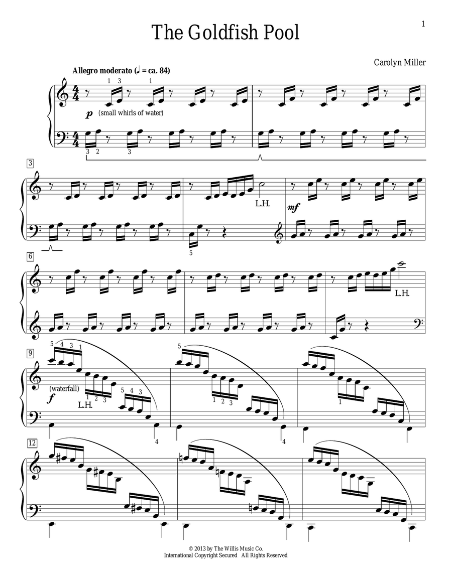 The Goldfish Pool Piano Method scores gallery preview page 1