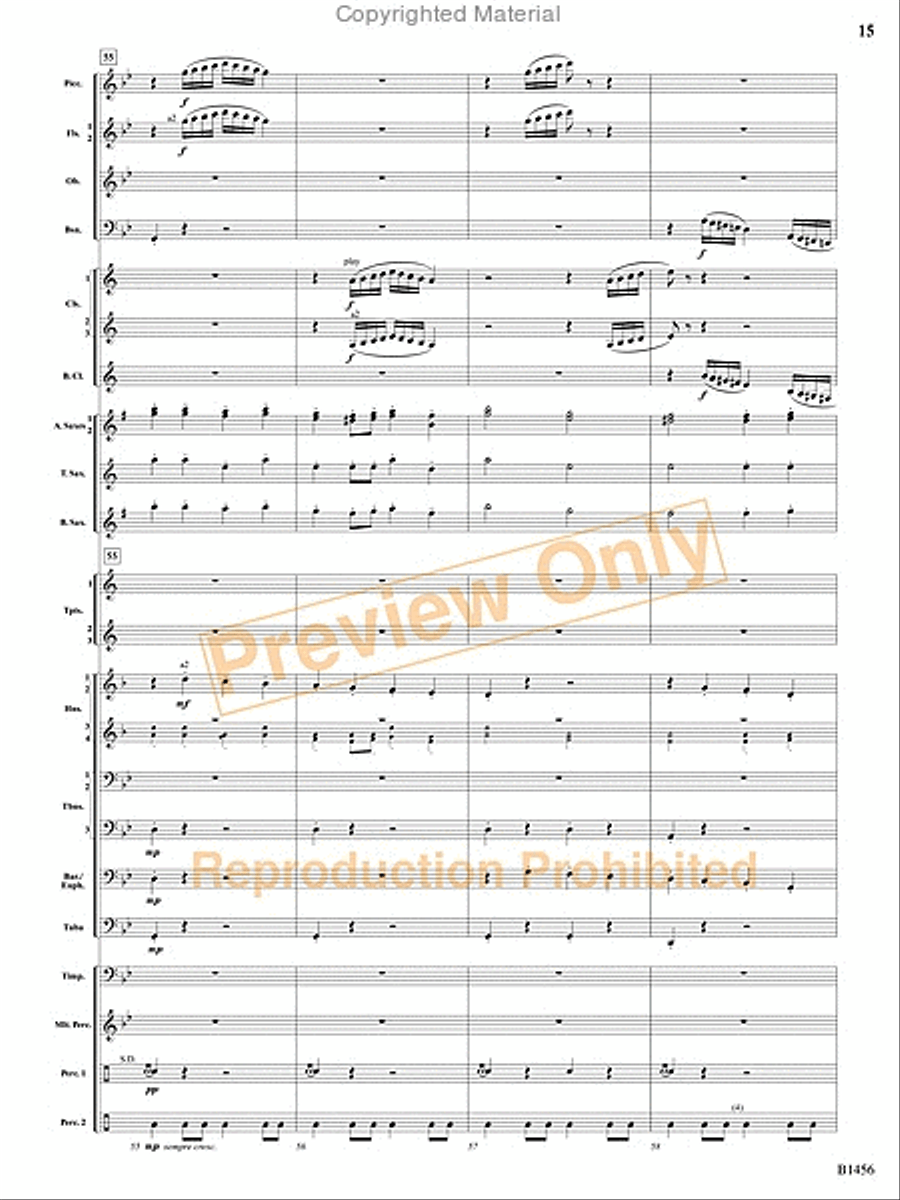 Overture to a Winter Celebration Concert Band scores gallery preview page 50