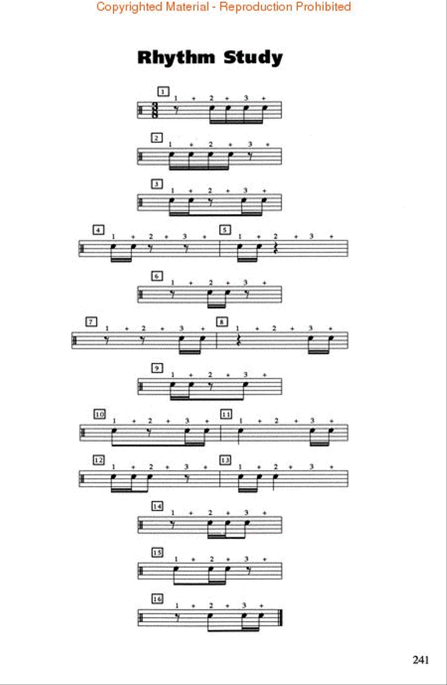 Encyclopedia of Reading Rhythms Drums scores gallery preview page 4