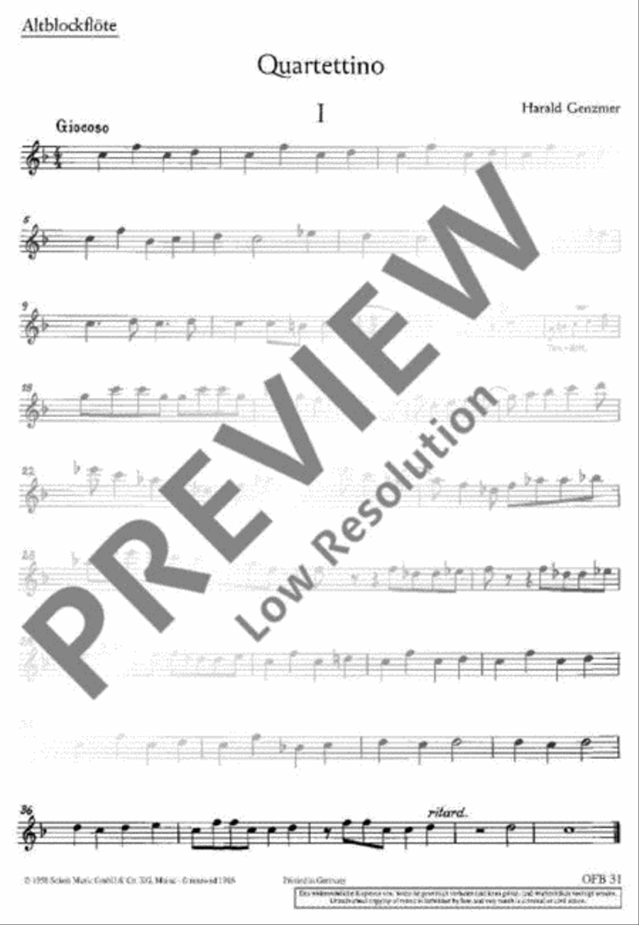Quartettino Quartettino Recorder scores gallery preview page 11