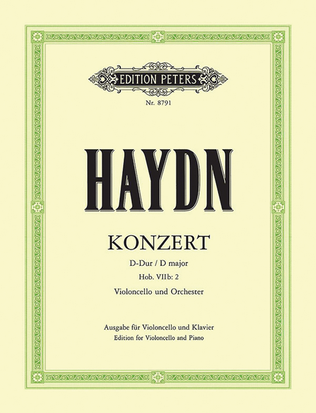 Book cover for Cello Concerto in D major, Hob. VIIb: No. 2