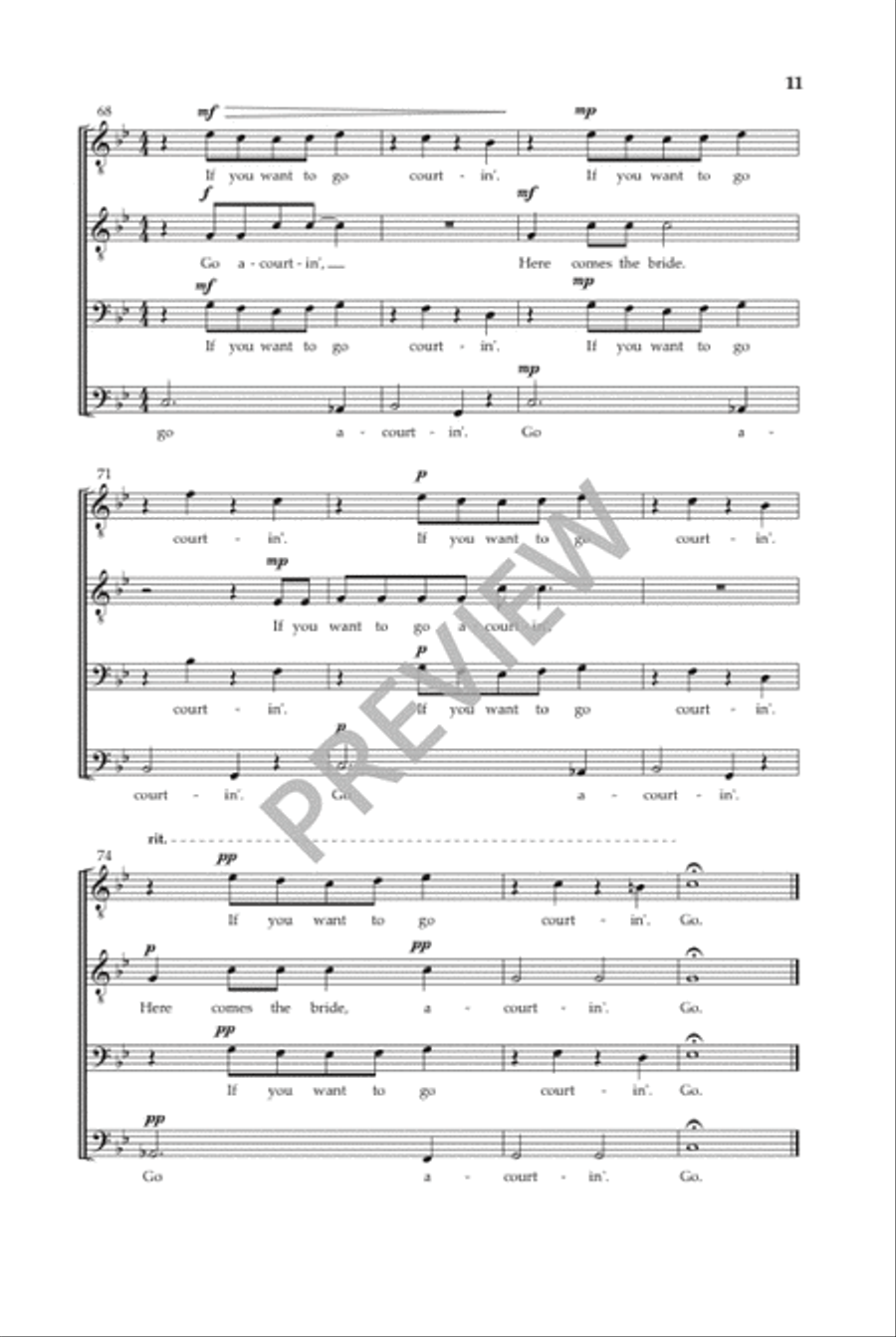 If You Want to Go A-Courtin' TTBB scores gallery preview page 12