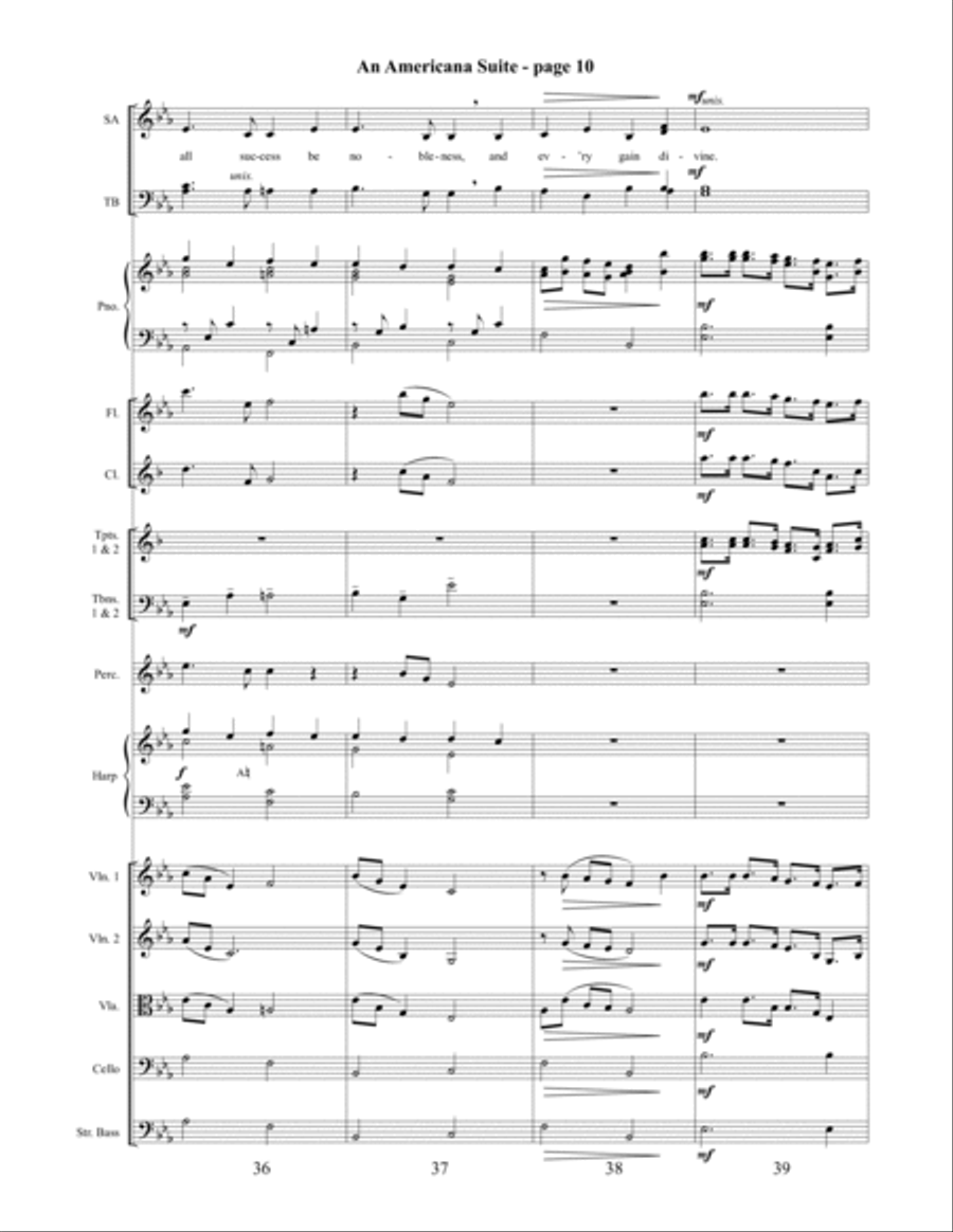 An Americana Suite 4-Part scores gallery preview page 11