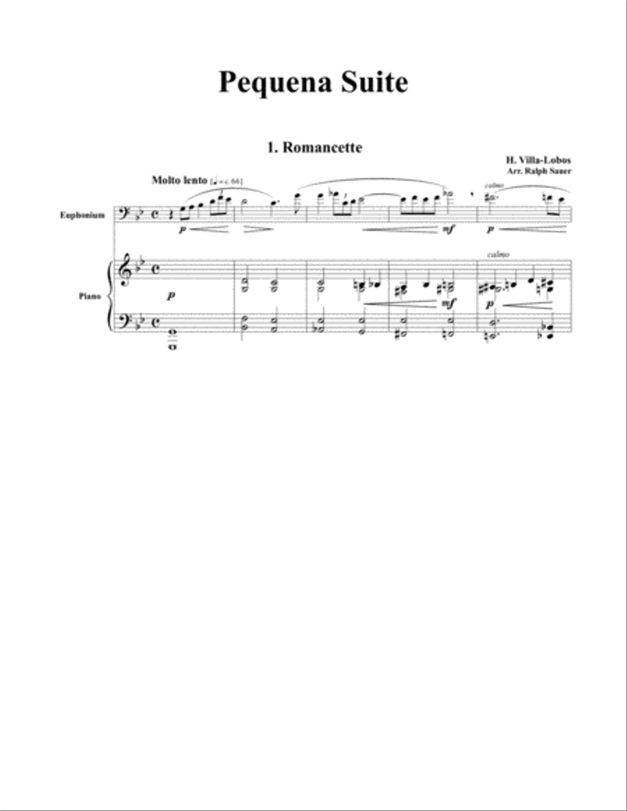 Pequena Suite for Euphonium and Piano Euphonium scores gallery preview page 9