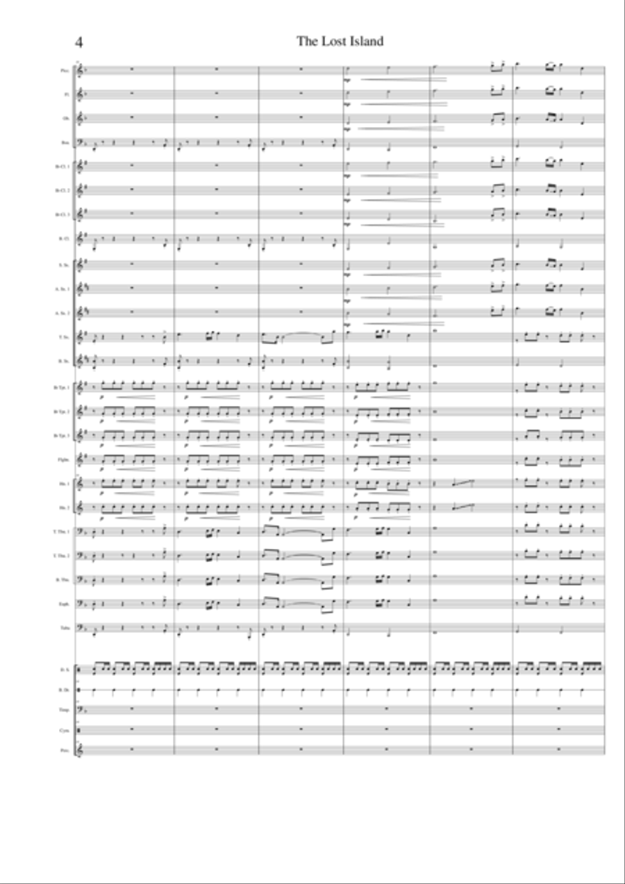 The Lost Island (Fantasy for Band) - Dinis Rego Concert Band scores gallery preview page 4