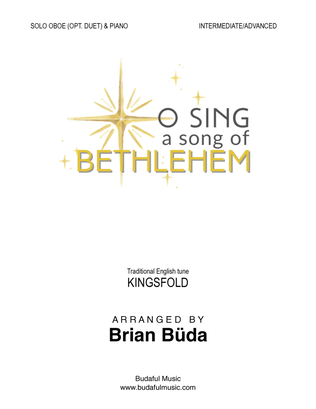 Book cover for O Sing A Song Of Bethlehem (Kingsfold) - Oboe solo (opt. duet)