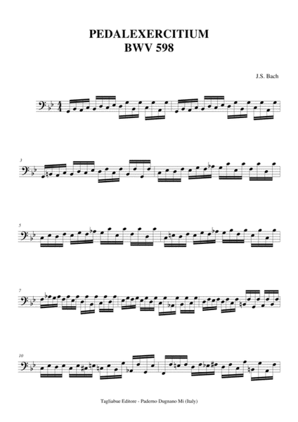 PEDALEXERCITIUM - BWV 598 - J.S. Bach image number null