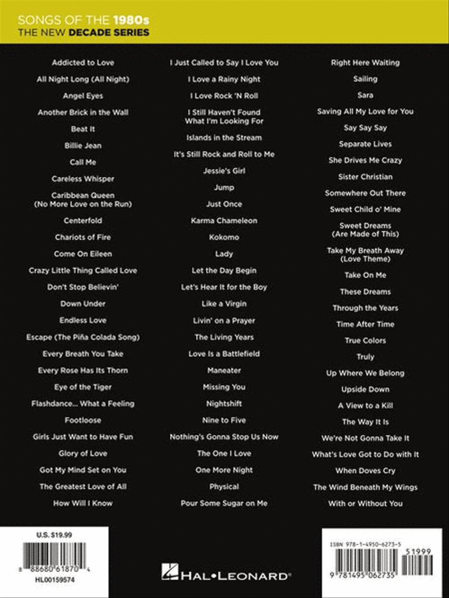 Songs of the 1980s – The New Decade Series Electronic Keyboard scores gallery preview page 8