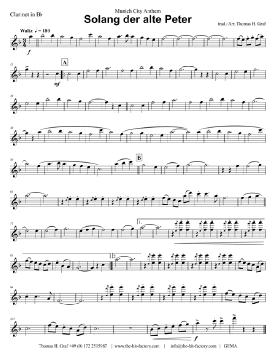 Solang der alte Peter - Munich City anthem - German Band Concert Band scores gallery preview page 5