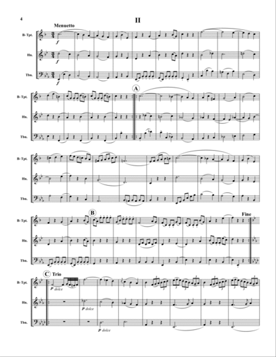 Divertimento III Divertimento III Brass Trio scores gallery preview page 4