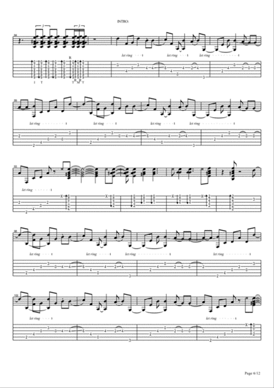 Vicente Amigo - Tierra - 3 - Tierra Guitar Tablature scores gallery preview page 6
