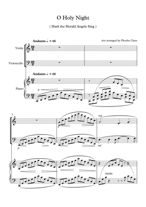 Book cover for O Holy night ( trio for piano, violin and cello )