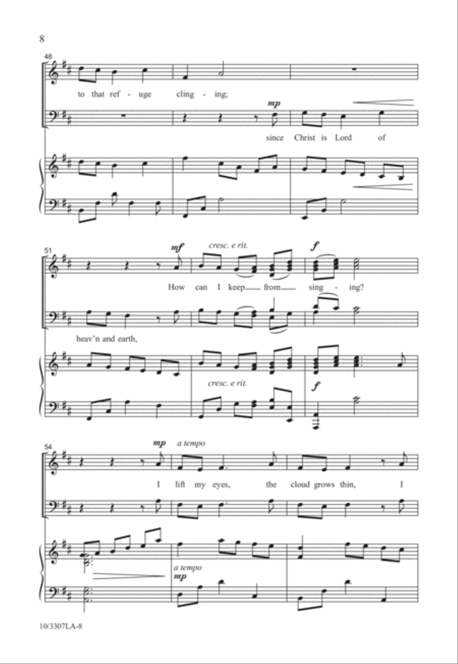 How Can I Keep From Singing? 4-Part scores gallery preview page 9
