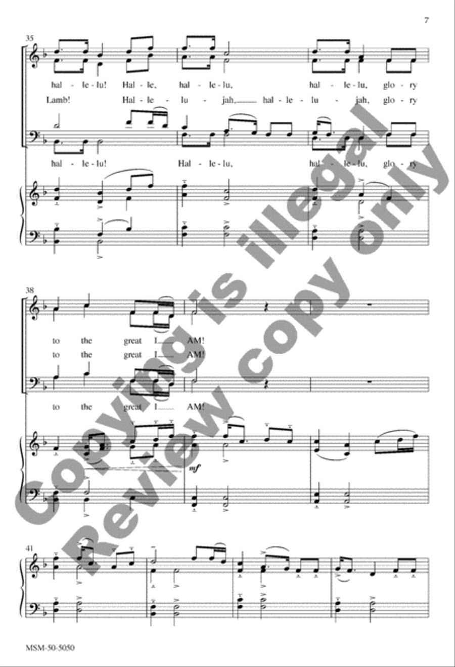 Hark, I Hear the Harps Eternal 4-Part scores gallery preview page 6