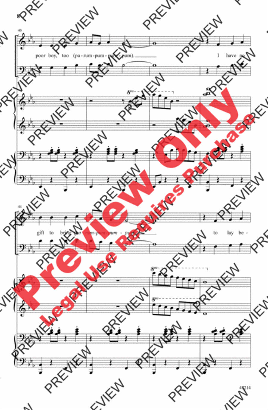 The Little Drummer Boy 3-Part scores gallery preview page 7