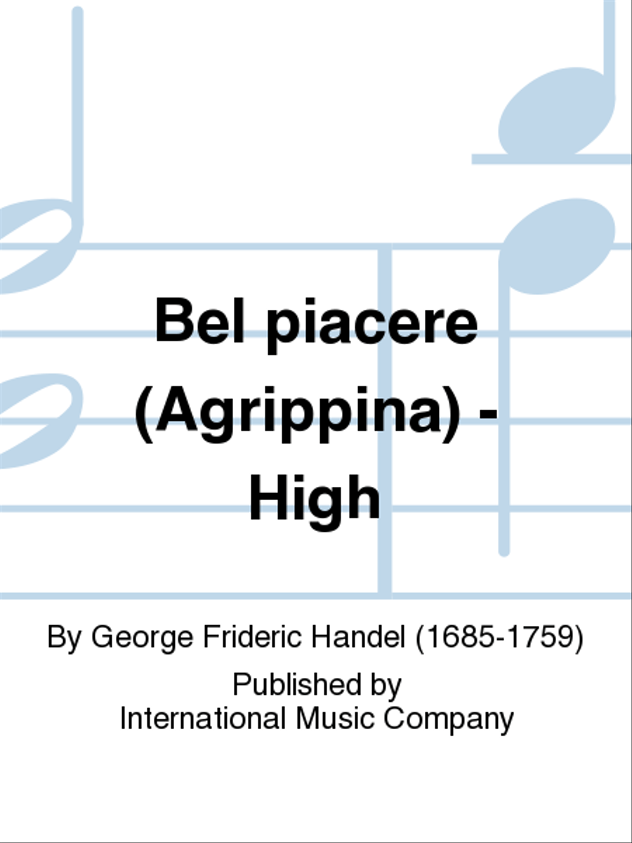 Bel Piacere (Agrippina) - High High Voice scores gallery preview page 1