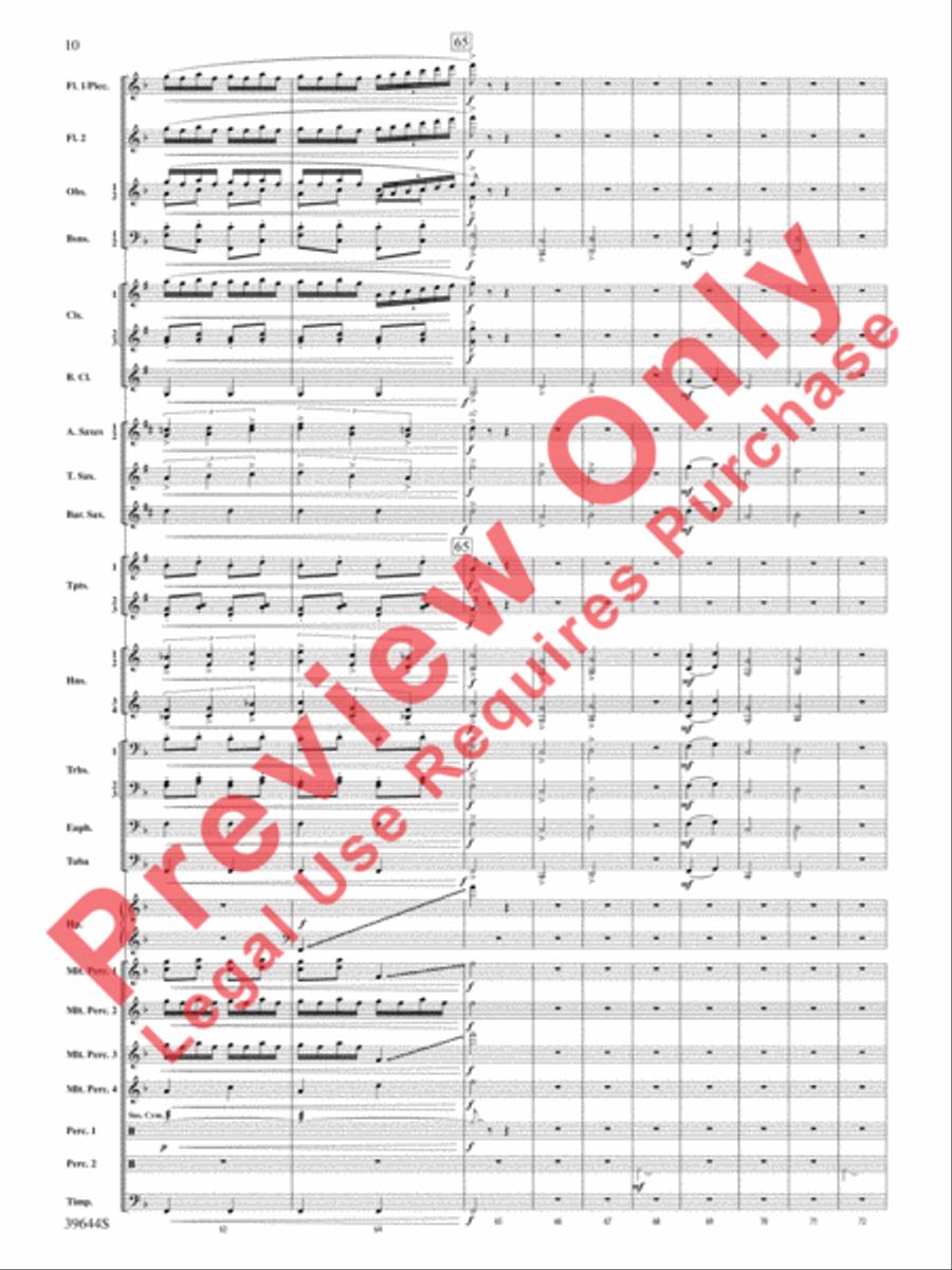 Laideronnette: Impératrice des Pagodes (from Ma mère l'oye) Concert Band scores gallery preview page 11