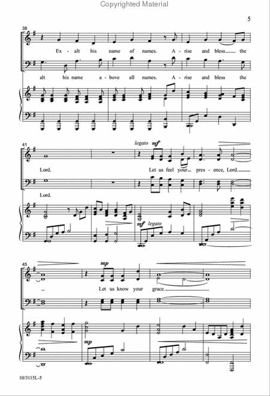 Arise and Bless the Lord Arise and Bless the Lord 4-Part scores gallery preview page 6