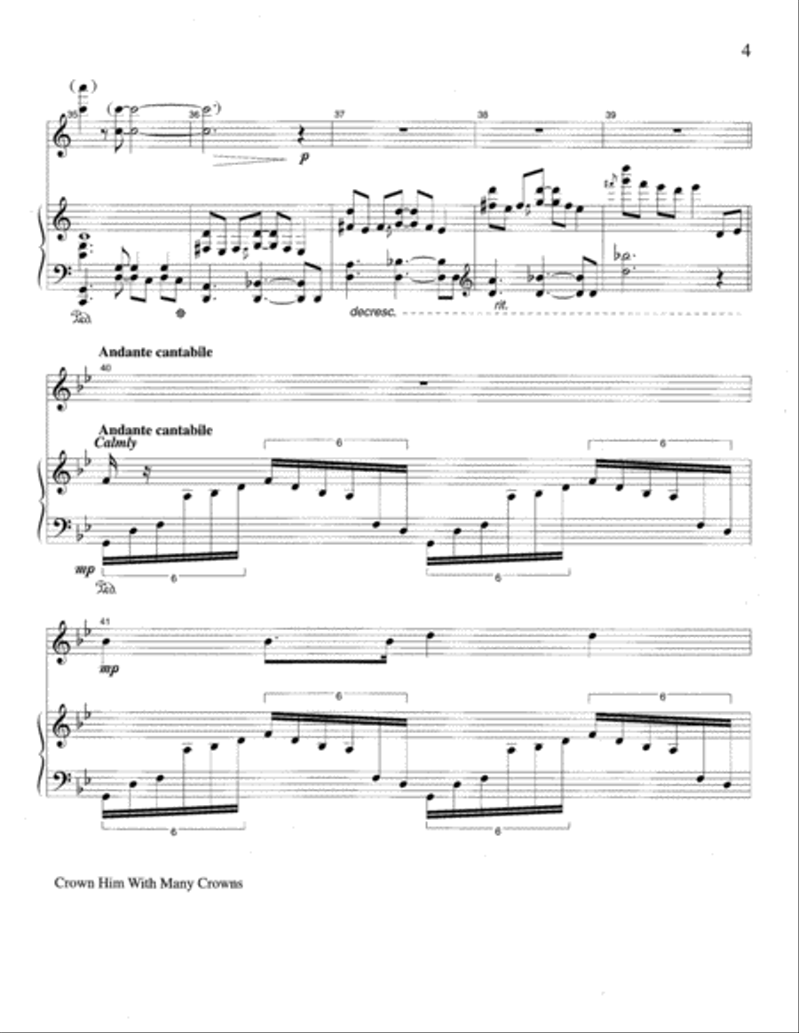 Crown Him with Many Crowns Percussion scores gallery preview page 17