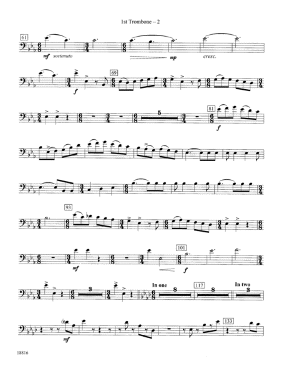 Canarios Fantasia: 1st Trombone Concert Band scores gallery preview page 2