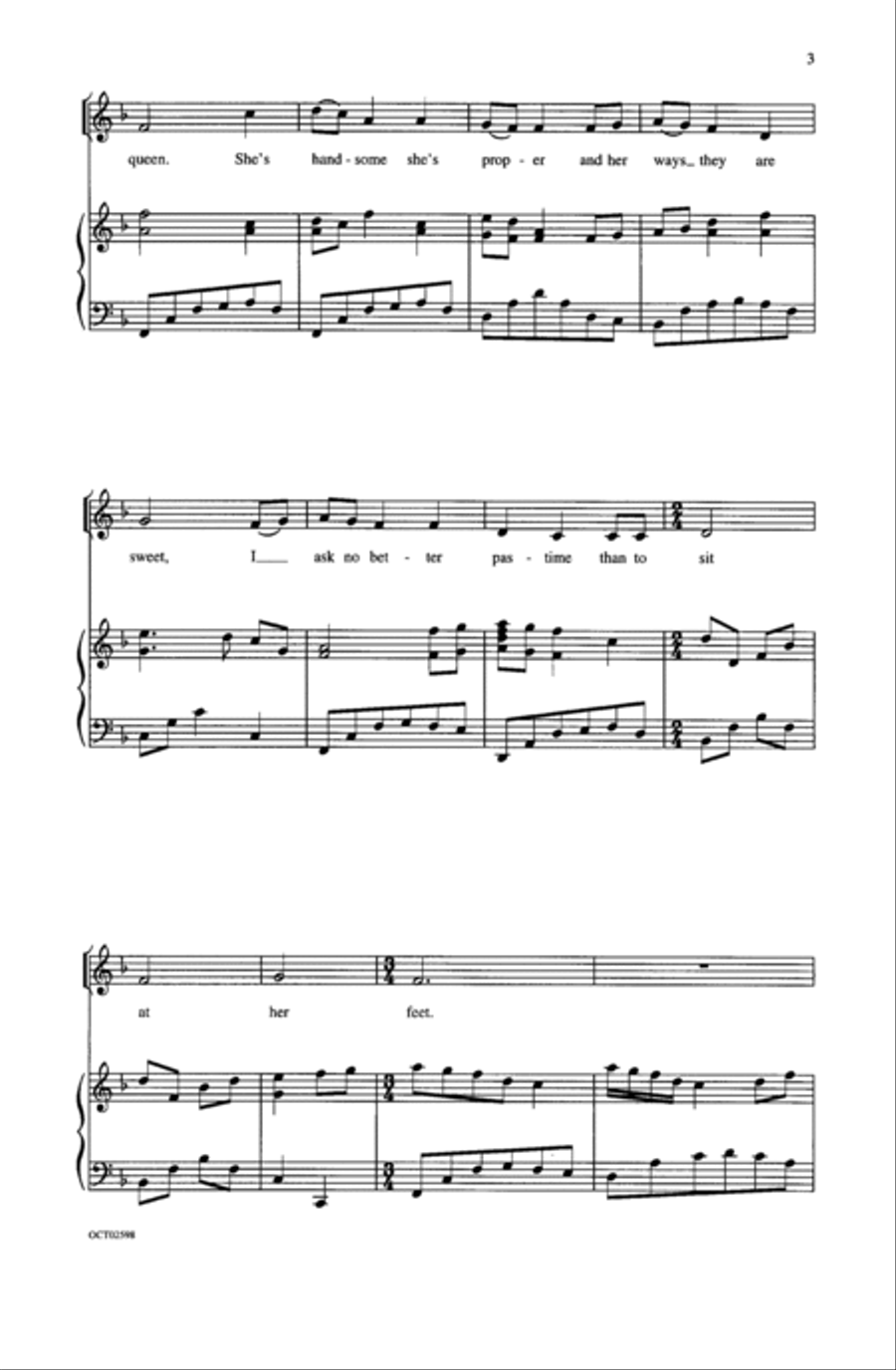 At the Foot of Yonder Mountain 3-Part scores gallery preview page 10