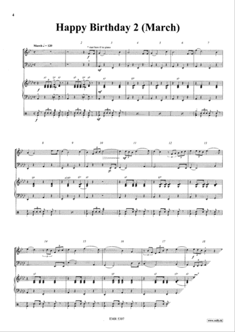 Happy Birthday Clarinet scores gallery preview page 4